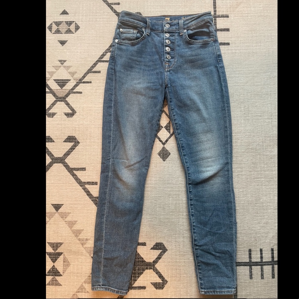 7 for all Mankind the high waist ankle skinny, size 25